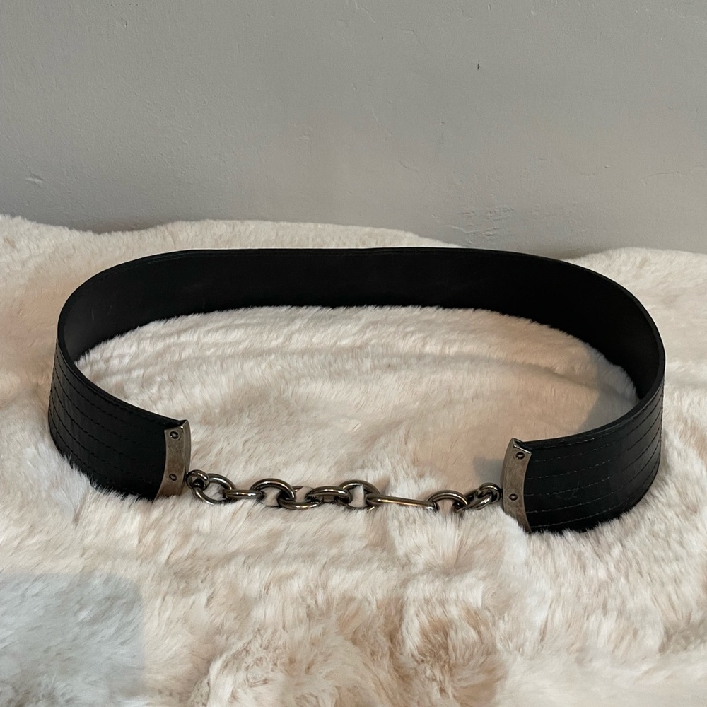 Seril LA Black  Chain Accent Women's Belt